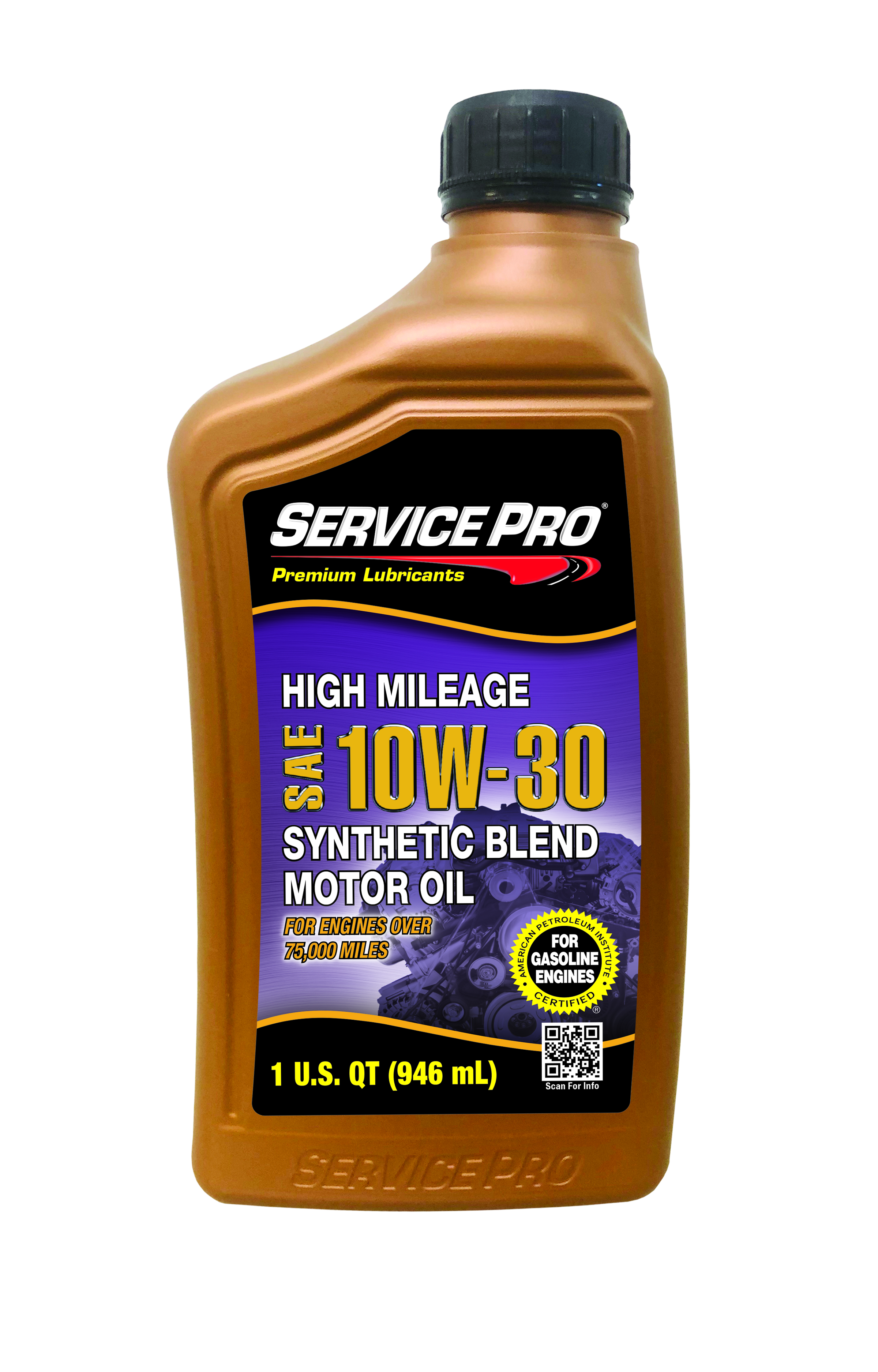 OIL-SERVICE PRO 10W30 SN GF-5 HI MILEAGE SYN BLEND 6/1QT 