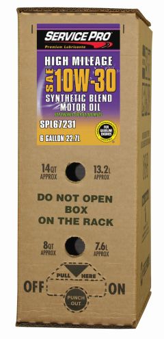 OIL-SERVICE PRO 10W30 SN GF-5 HI MILEAGE SYN BLEND 6GAL BOX 