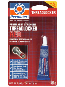 PERMATEX-#19962 THREADLOCKER RED PERMANENT (6ML)