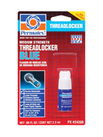 PERMATEX-#24206 THREADLOCKER BLUE MEDIUM STRENGTH (2.5ML)