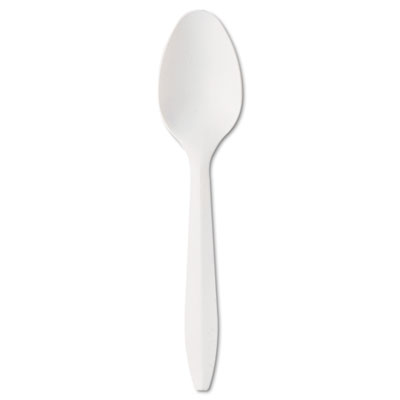 CUTLERY-PLASTIC TEASPOON MEDIUM WEIGHT POLYPROPYLENE 