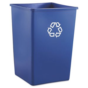 RUBBERMAID-SQUARE RECYCLING CONTAINER 35/GAL