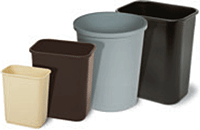 WASTE RECEPTACLE-#4114 BLACK (41 1/4QT) PLASTIC